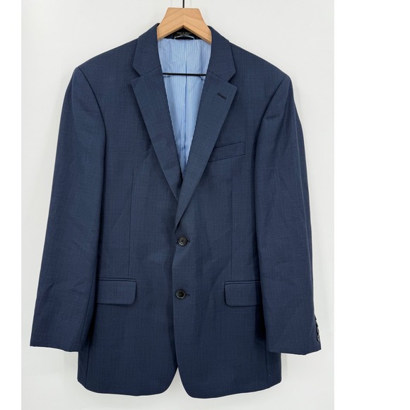 Tommy Hilfiger Jacket Mens 38R Blue Wool Blazer Sport Coat Preppy Work - Picture 1 of 10